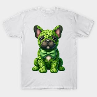 Clover French Bulldog St Patricks Day T-Shirt
